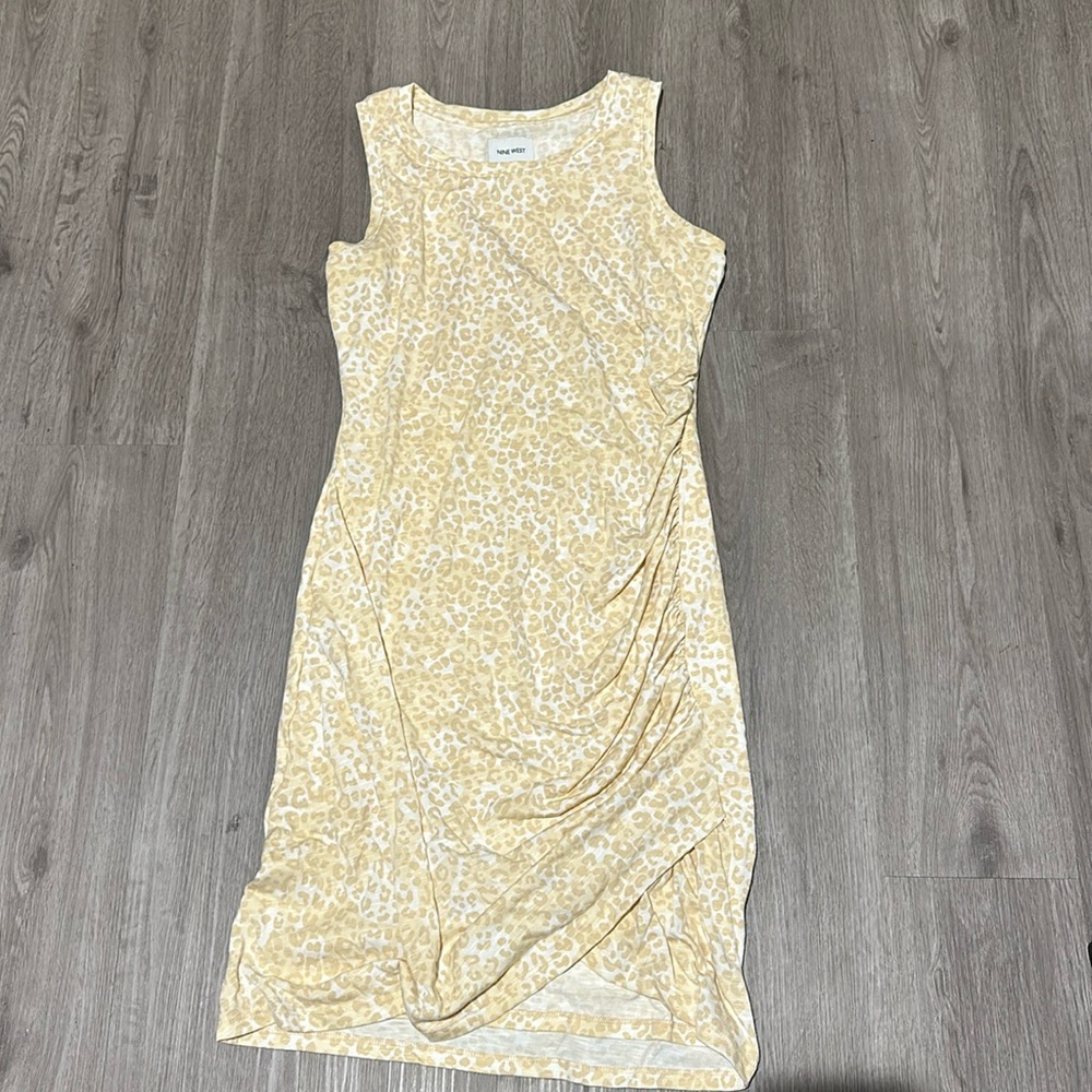 Yellow leopard dress size Medium